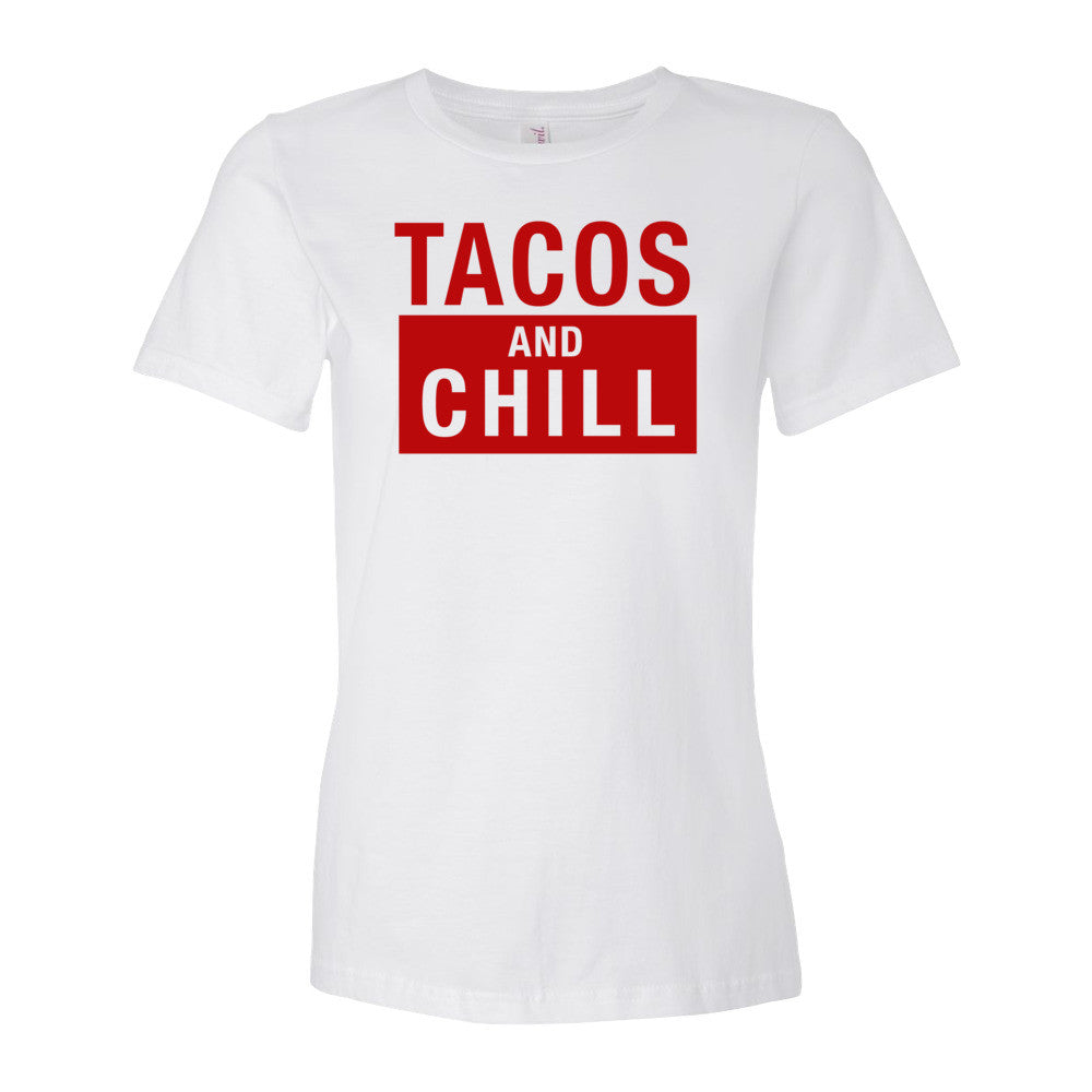 Tacos and Chill T-Shirt White/Red (womens)