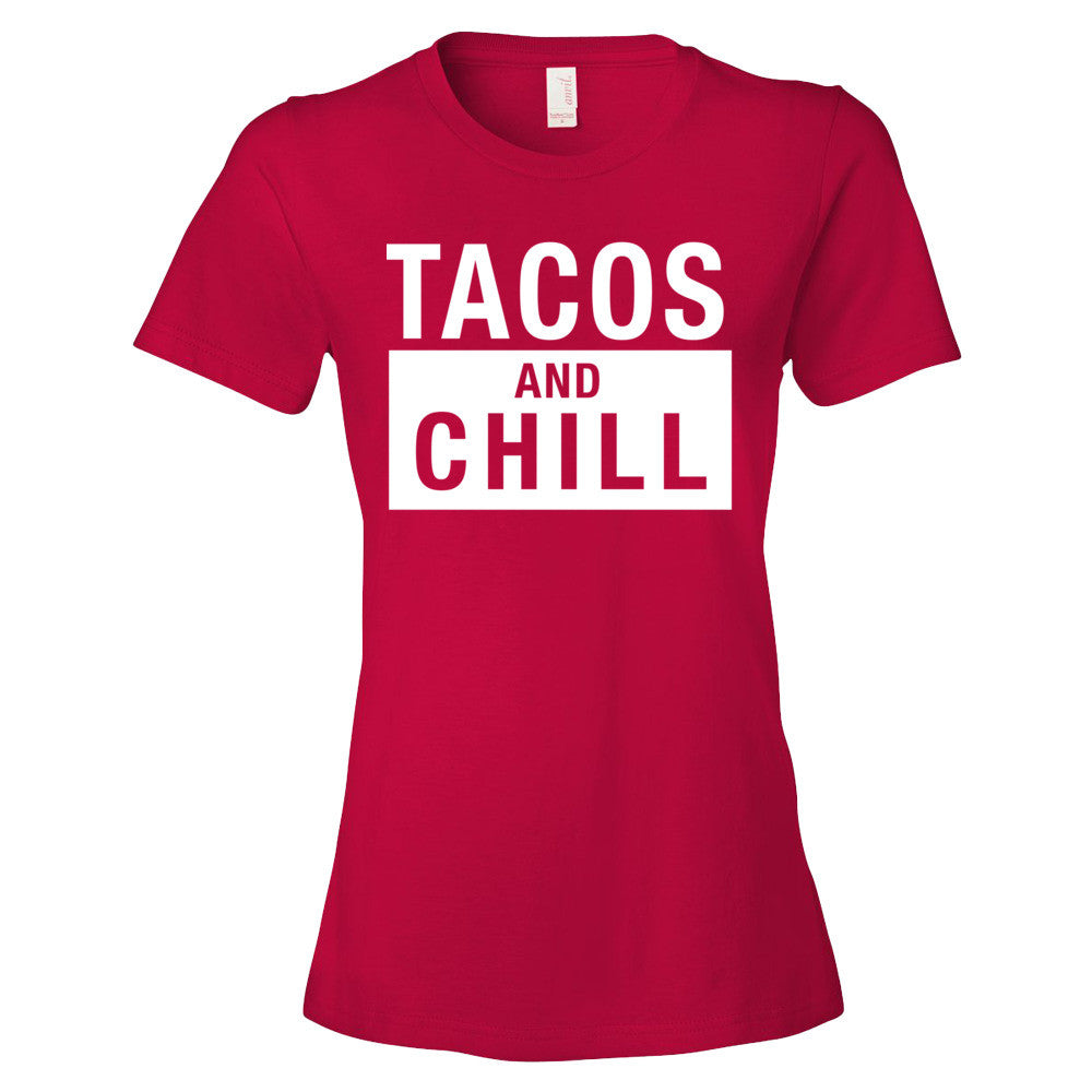 Tacos And Chill T-Shirt - light/dark (womens)