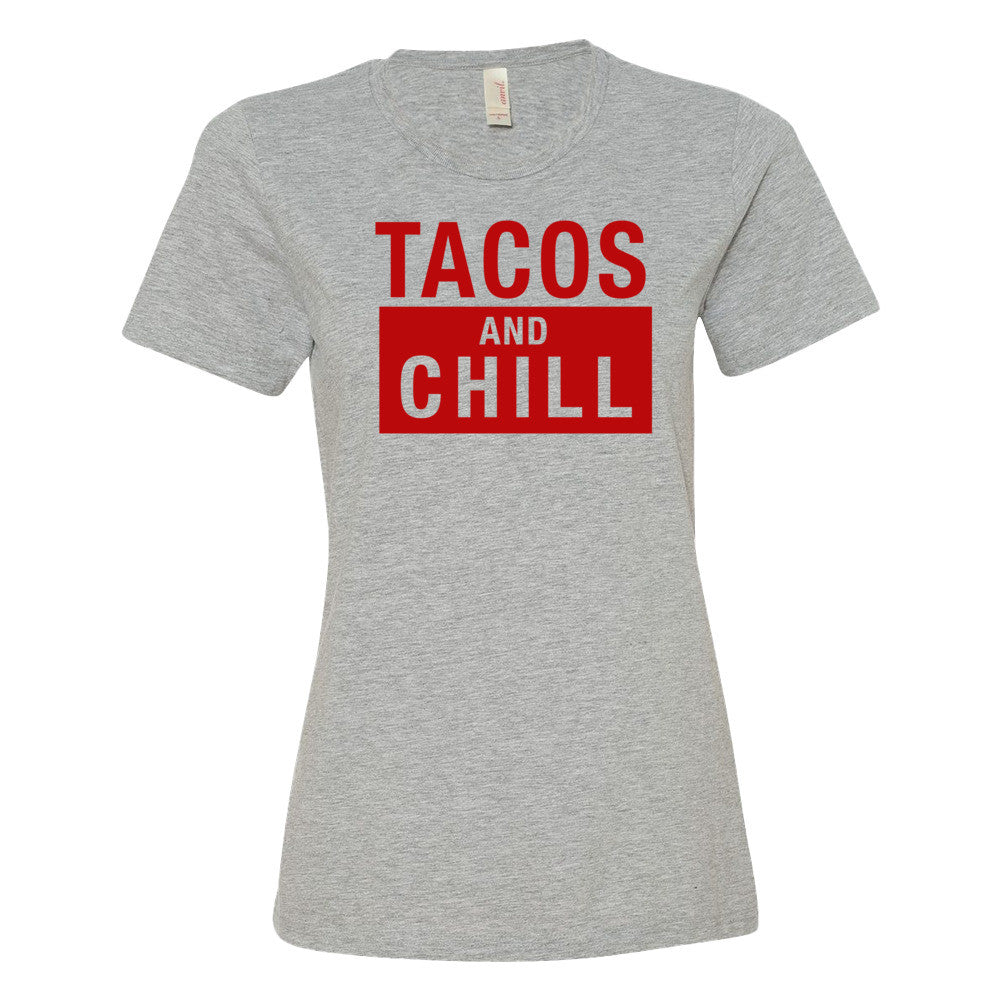 Tacos and Chill T-Shirt White/Red (womens)